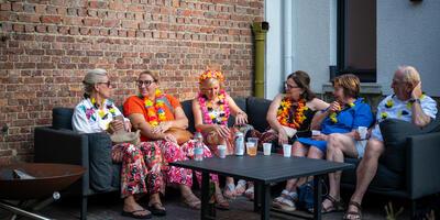 Grillen en tjillen sfeerbeelden