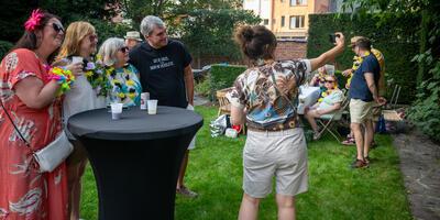 Grillen en tjillen sfeerbeelden