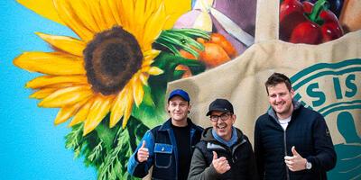 Mural Deurne centrum momentje