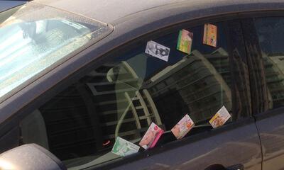 garagekaartjes auto ruit