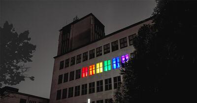 verlicht districtshuis